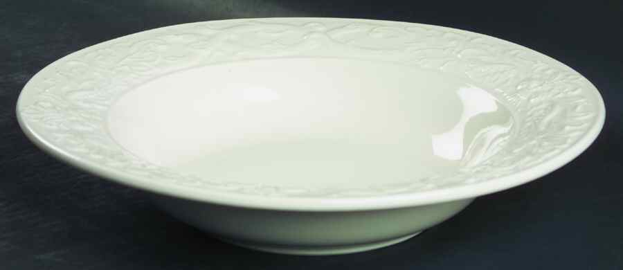 Country Chateau (All White) Large Rim Soup Bowl by Charter Club-1