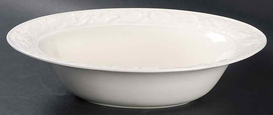 Country Chateau (All White) 11" Oval Vegetable Bowl by Charter Club-1