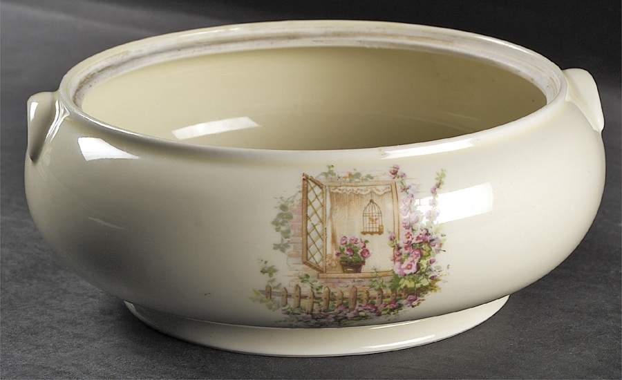 Open Window Round French Casserole No Lid by Coors Pottery-1
