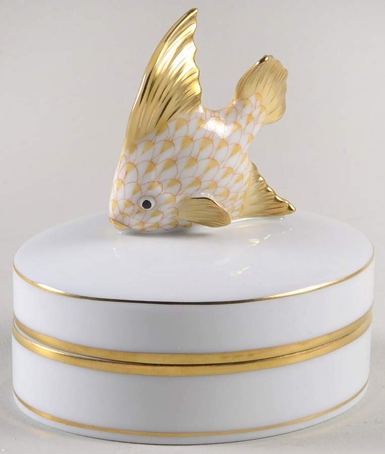 Boxes Angel Fish Box-Butterscotch - No Box by Herend-1