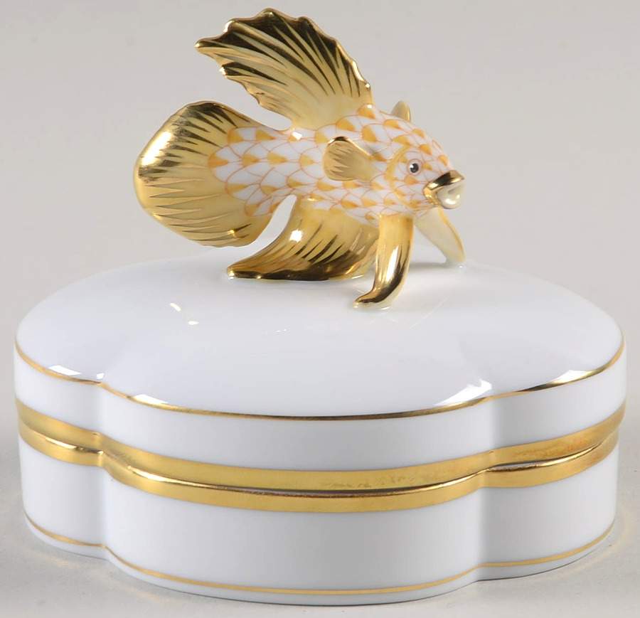 Boxes Neptune Box/Betta Fish-Butters - No Box by Herend-1