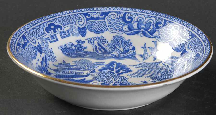 Blue Willow Fruit/Dessert (Sauce) Bowl by Crown Staffordshire-1