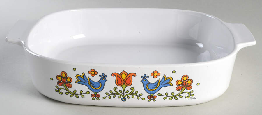 Country Festival 2.5 Quart Square Casserole No Lid by Corning Corelle-1