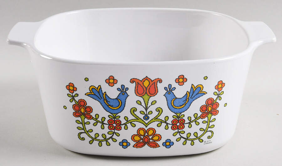Country Festival 3 Quart Square Casserole No Lid by Corning Corelle-1