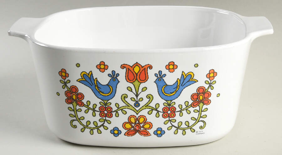 Country Festival 3 Quart Square Casserole No Lid by Corning Corelle-1