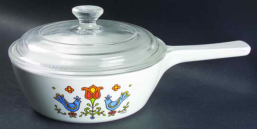 Country Festival 1 Pint Menuette Pan with Lid by Corning Corelle-1