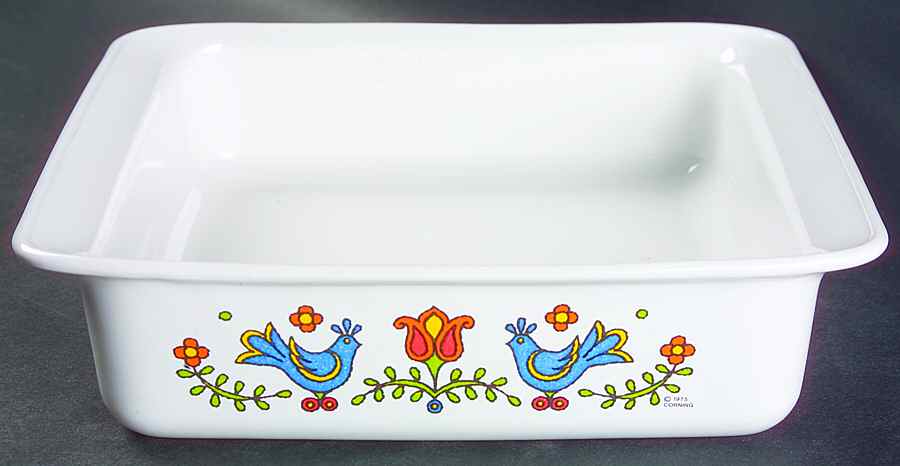 Country Festival 9" Square Baker by Corning Corelle-1