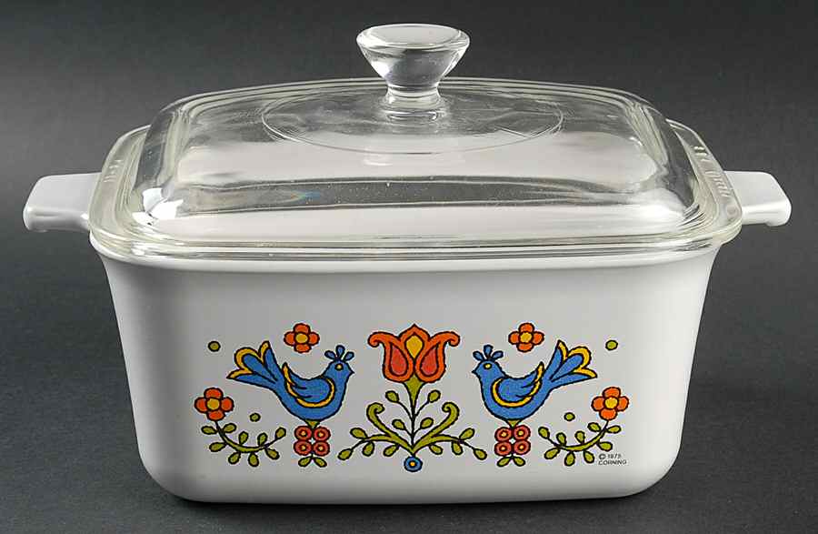 Country Festival 1.5 Quart Rectangular Casserole with Lid by Corning Corelle-1
