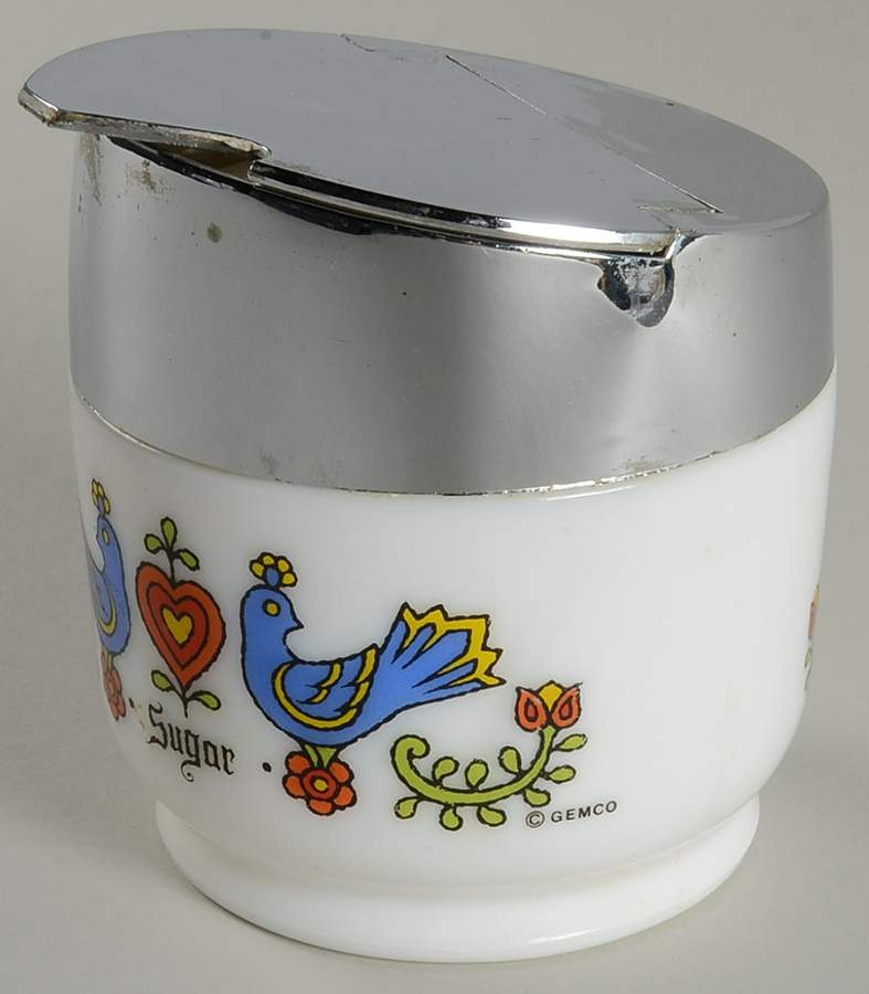 Country Festival Sugar Bowl & Lid by Corning Corelle-1