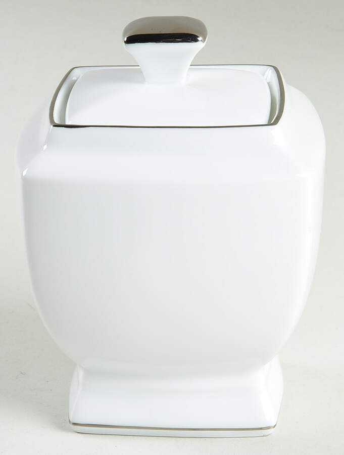 Prelude Platinum (Trim & Verge) Sugar Bowl & Lid by Jean Louis Coquet-1