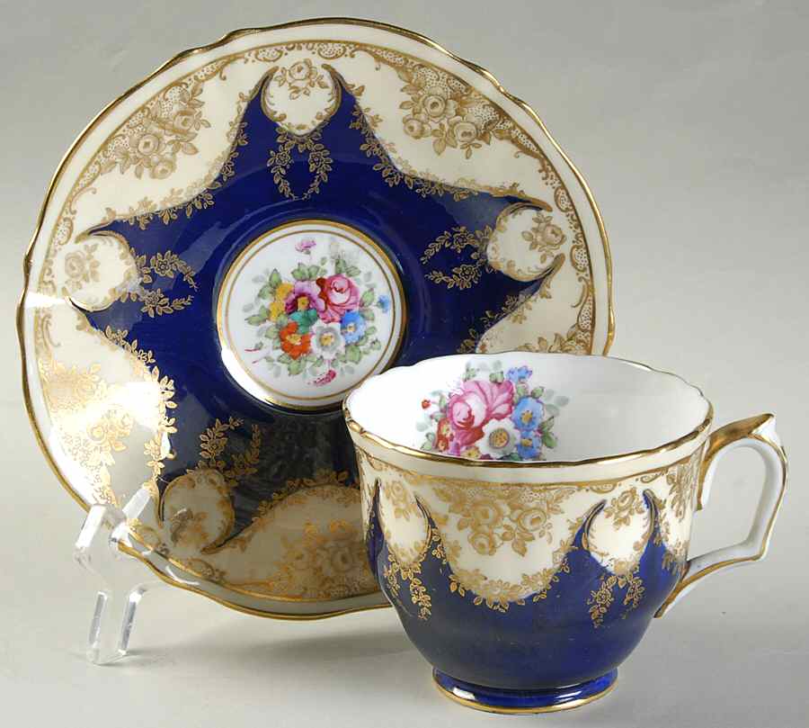 A14711 Footed Cup & Saucer Set by Crown Staffordshire-1