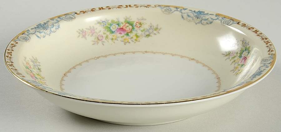 CIJ1 Rim Soup Bowl by Crown Ivory (Japan)-1