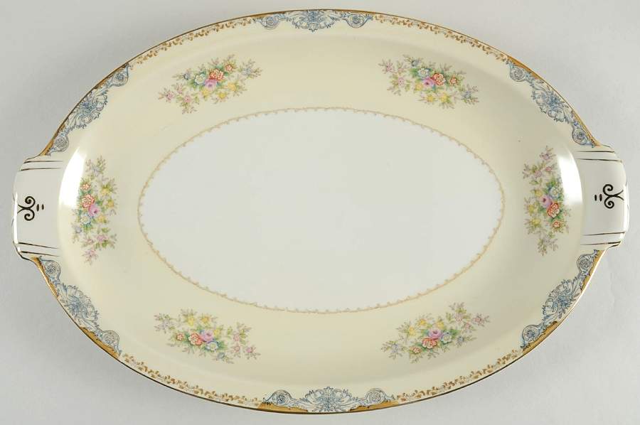 CIJ1 17" Oval Serving Platter by Crown Ivory (Japan)-1