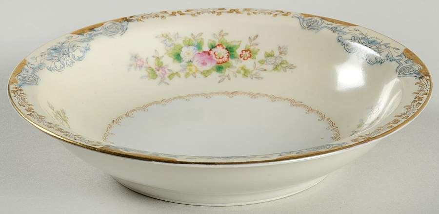 CIJ1 Rim Fruit/Dessert (Sauce) Bowl by Crown Ivory (Japan)-1