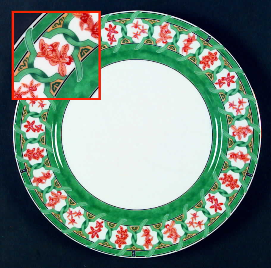Ginkgo Vert Dinner Plate by Christofle-1