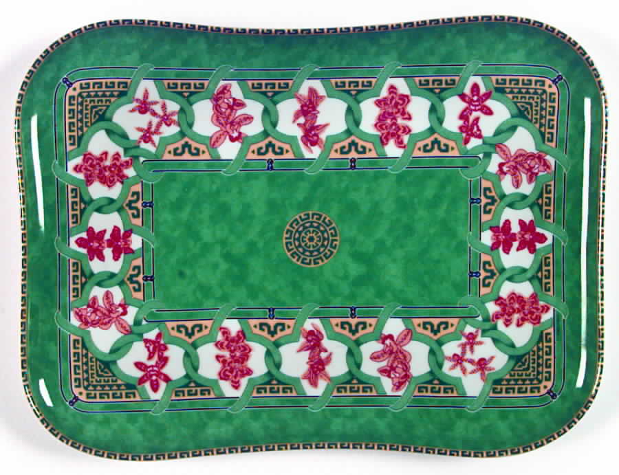 Ginkgo Vert 10" Cocktail Tray by Christofle-1
