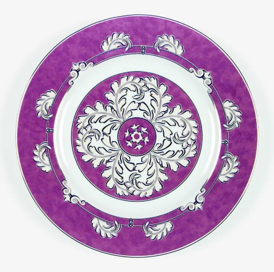 Aida Red Salad/Dessert Plate by Christofle-1