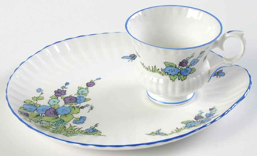 Gainsborough Snack Plate & Cup Set by Crown Staffordshire-1