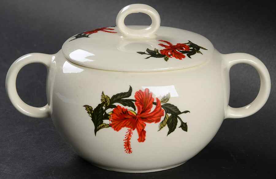 CRO144 Sugar Bowl & Lid by Crooksville-1