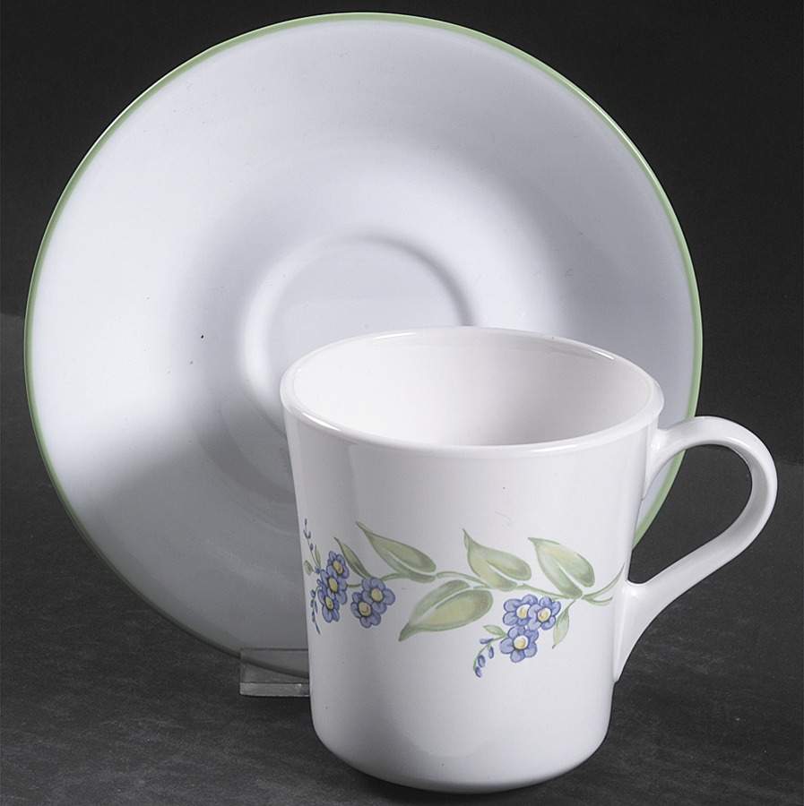 My Garden (Corelle) Mug/Cup & Saucer Set by Corning Corelle-1