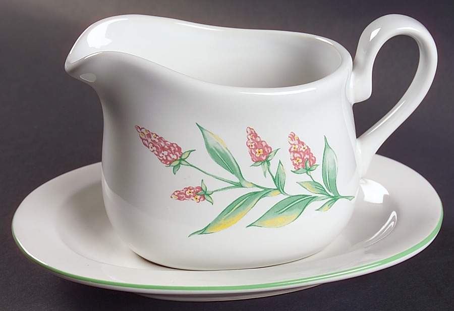 My Garden (Corelle) Gravy Boat & Underplate by Corning Corelle-1