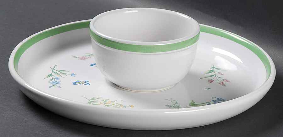 My Garden (Corelle) (2 Piece) Chip & Dip Set by Corning Corelle-1