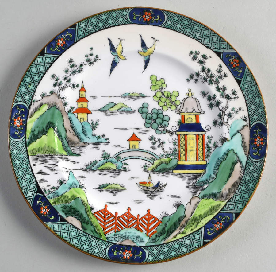 Ye Olde Willow Luncheon Plate by Crown Staffordshire-1