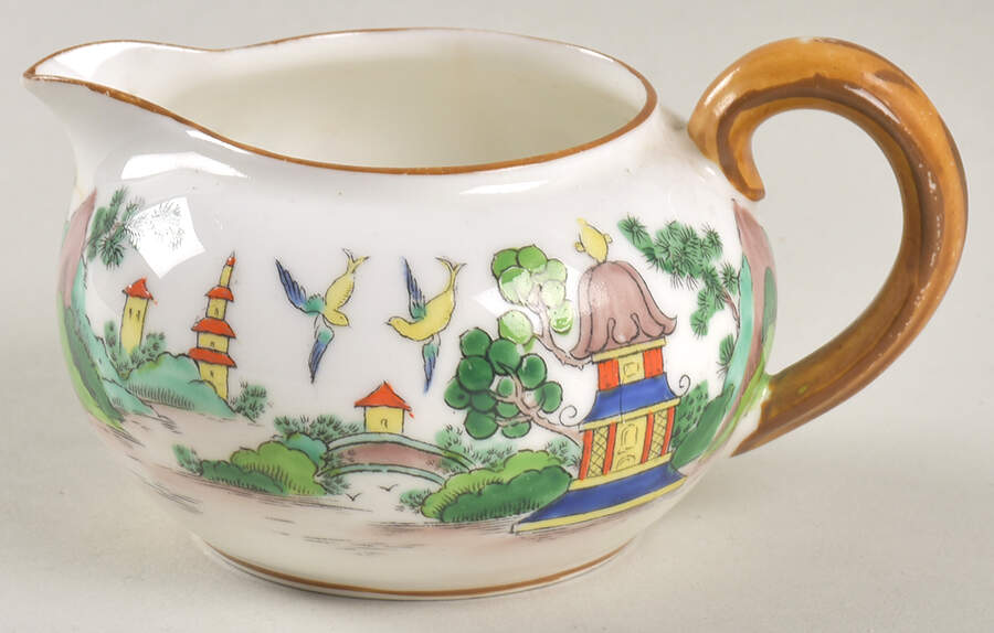 Ye Olde Willow Creamer by Crown Staffordshire-1