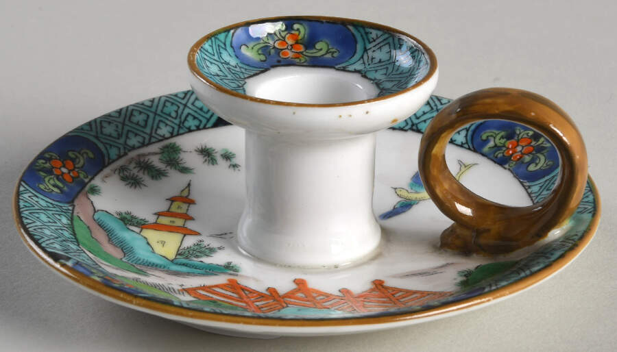 Ye Olde Willow Candleholder by Crown Staffordshire-1