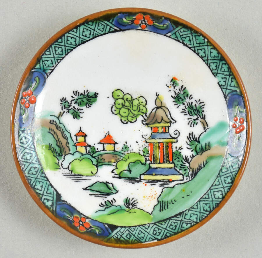 Ye Olde Willow Miniature Saucer by Crown Staffordshire-1