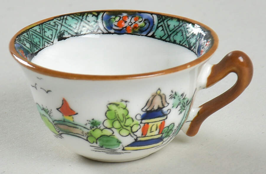 Ye Olde Willow Miniature Cup Only by Crown Staffordshire-1