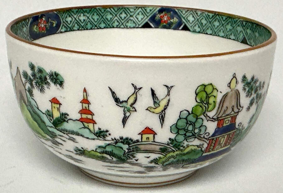 Ye Olde Willow Open Sugar Bowl by Crown Staffordshire-1