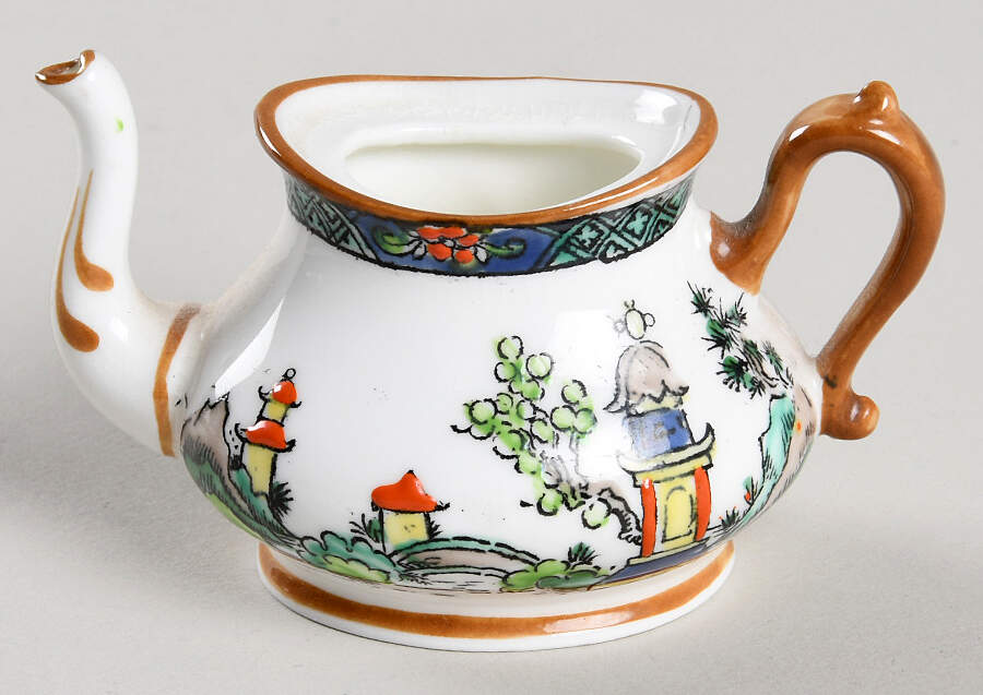 Ye Olde Willow Miniature Teapot No Lid by Crown Staffordshire-1