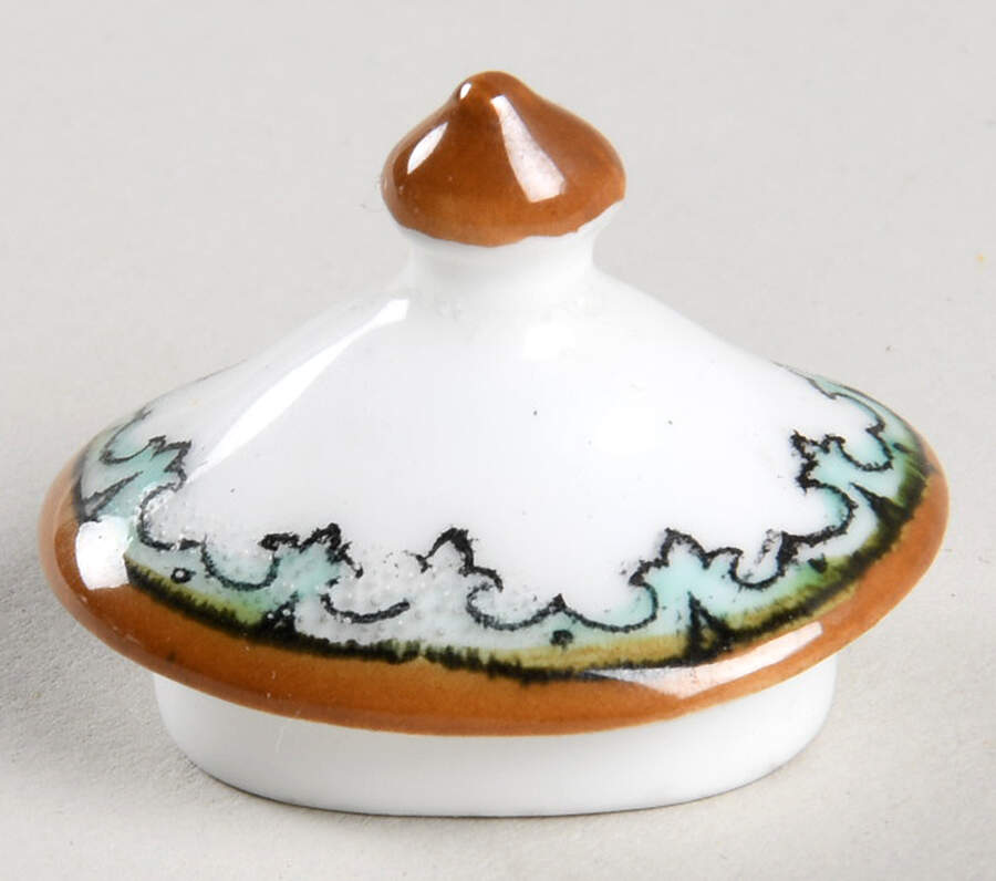Ye Olde Willow Miniature Sugar Bowl-Lid by Crown Staffordshire-1