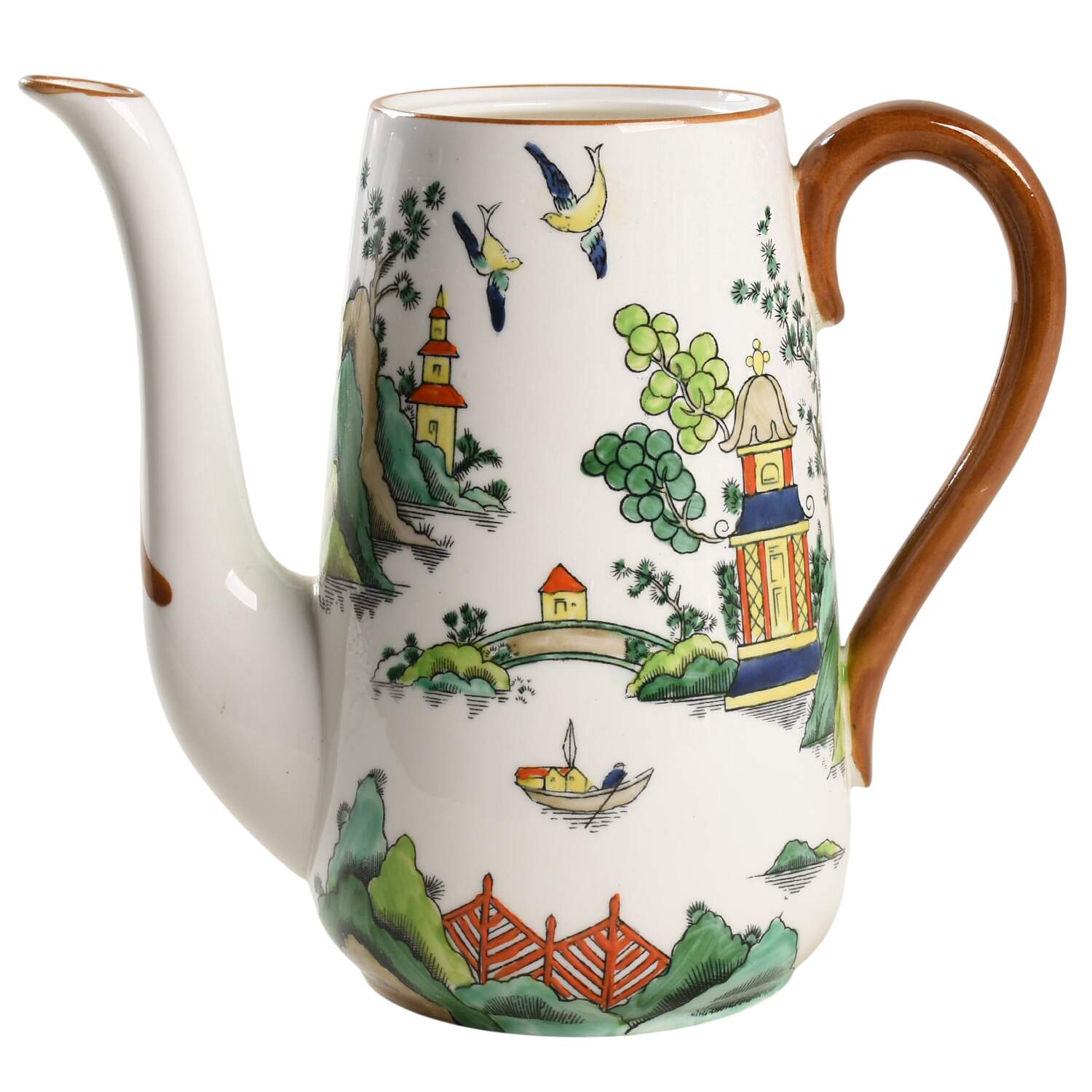 Ye Olde Willow Small Coffee Pot No Lid by Crown Staffordshire-1