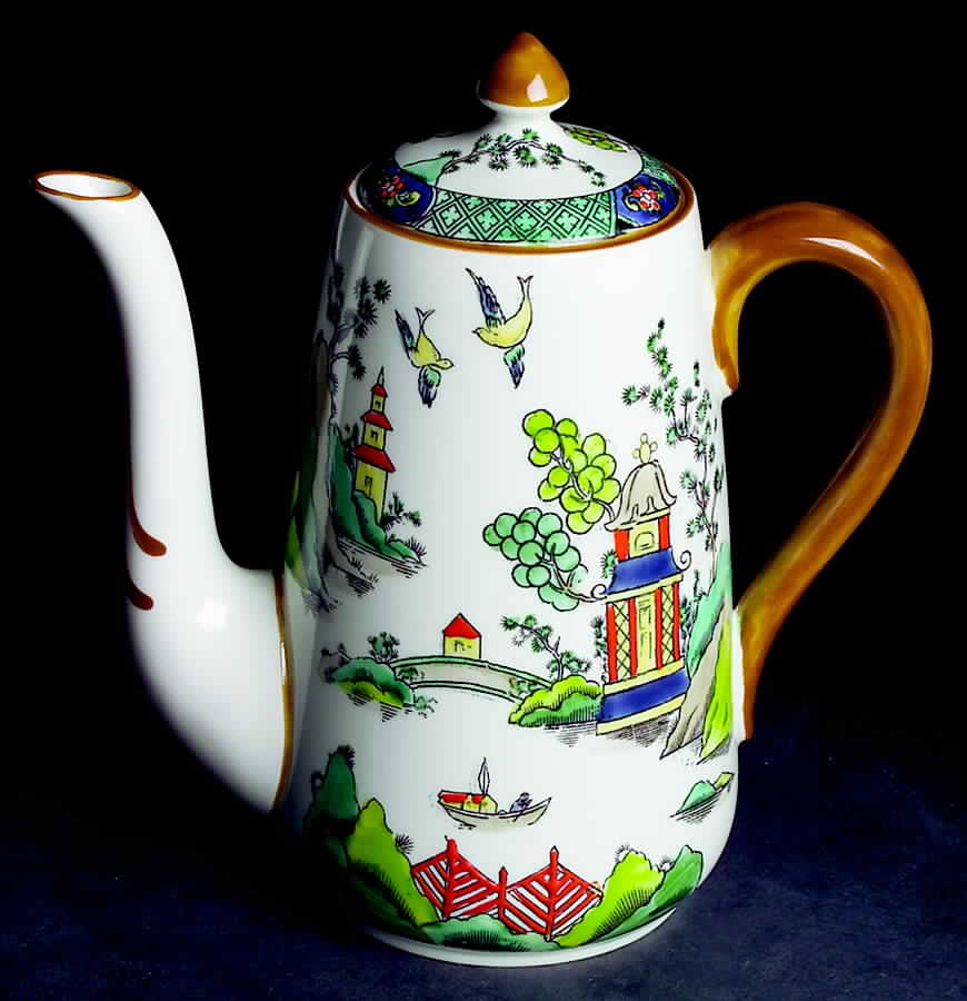 Ye Olde Willow Small Coffee Pot & Lid by Crown Staffordshire-1