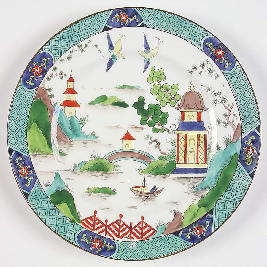 Ye Olde Willow Salad Plate by Crown Staffordshire-1