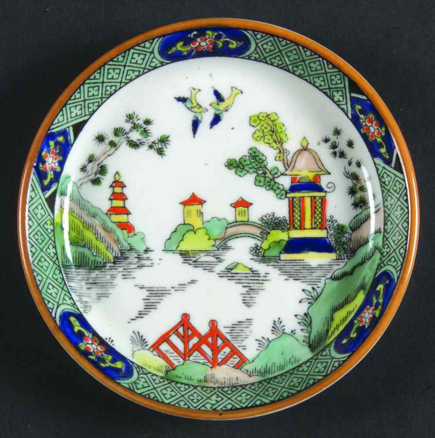 Ye Olde Willow Coaster by Crown Staffordshire-1