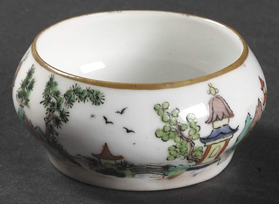 Ye Olde Willow Salt Dip by Crown Staffordshire-1