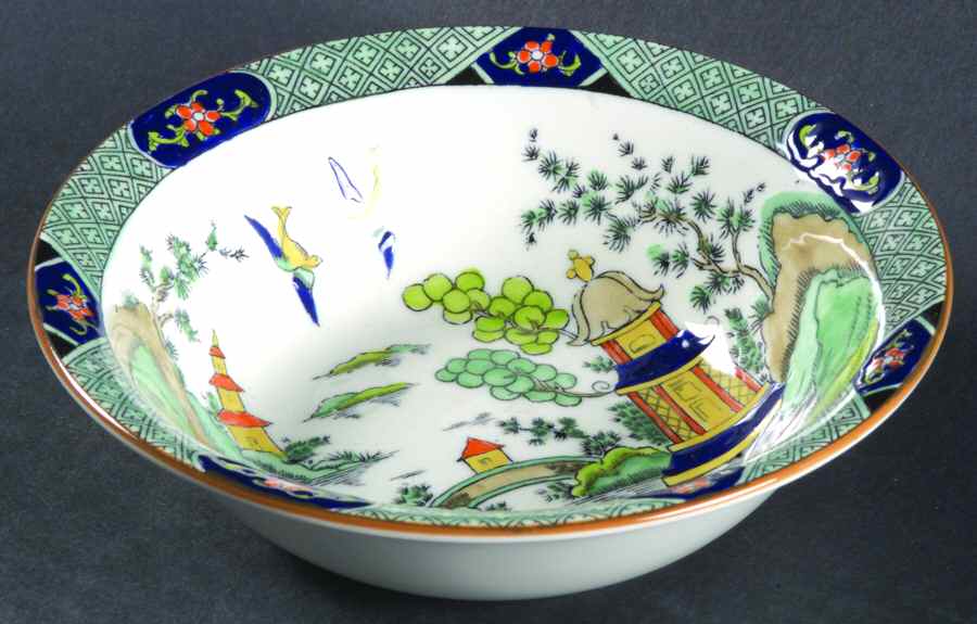 Ye Olde Willow Coupe Cereal Bowl by Crown Staffordshire-1