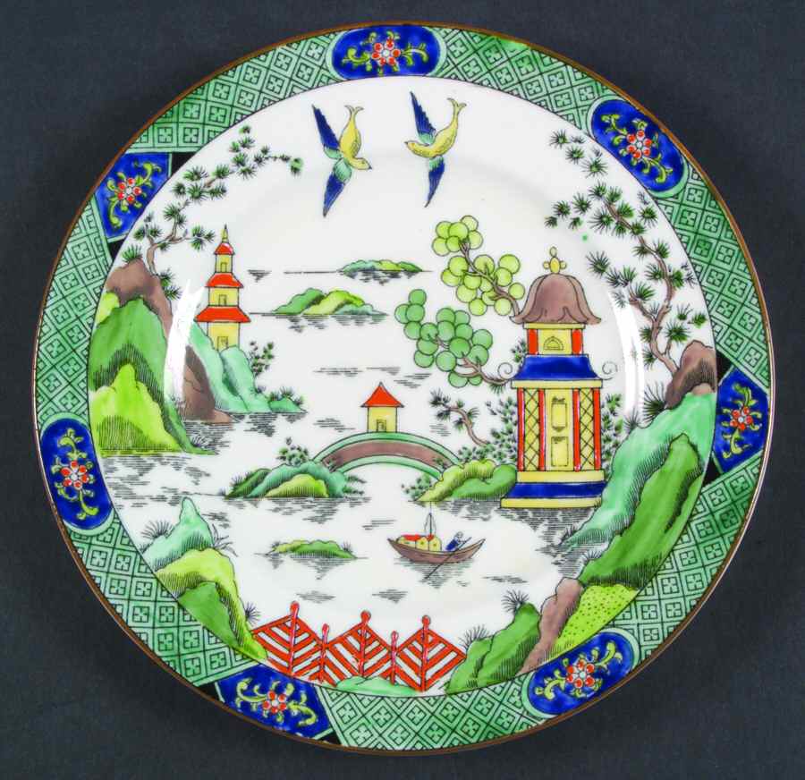 Ye Olde Willow Salad Plate by Crown Staffordshire-1