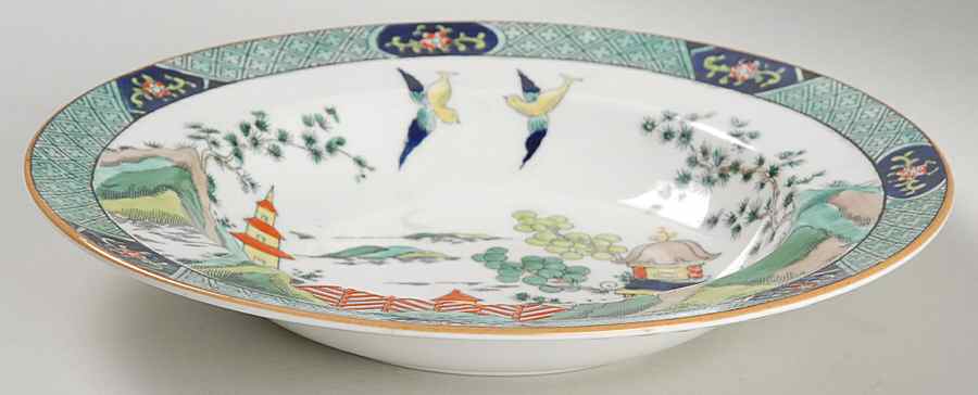 Ye Olde Willow Rim Soup Bowl by Crown Staffordshire-1