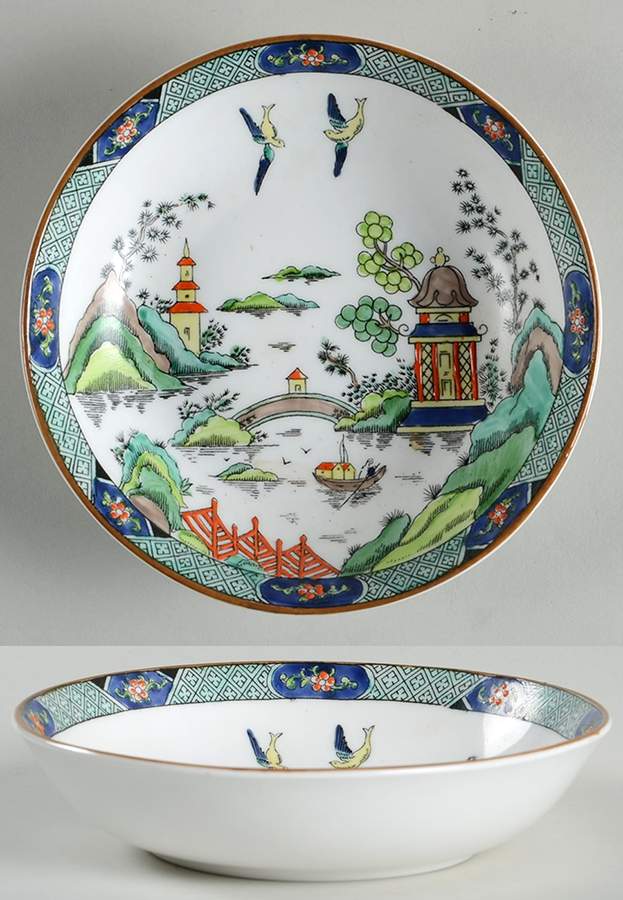 Ye Olde Willow Fruit/Dessert (Sauce) Bowl by Crown Staffordshire-1