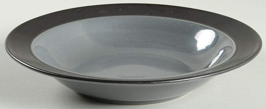Duo Gray Rim Soup Bowl by Corning Corelle-1