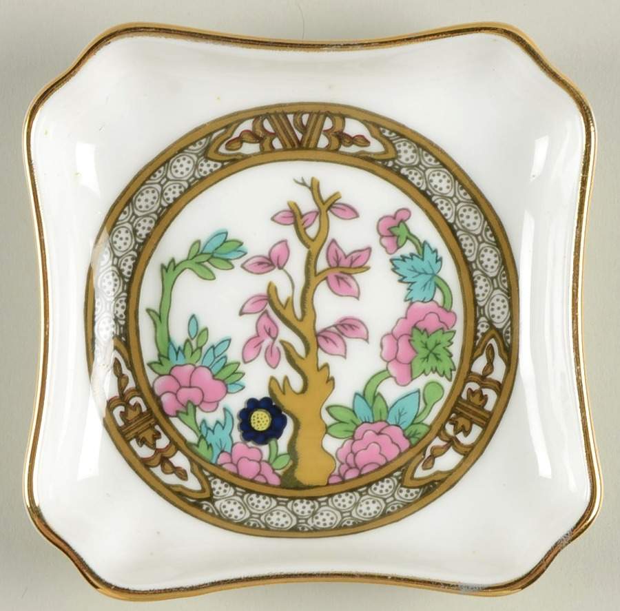 Indian Tree Multicolor (Scalloped, Newer) Square Ashtray by Coalport-1