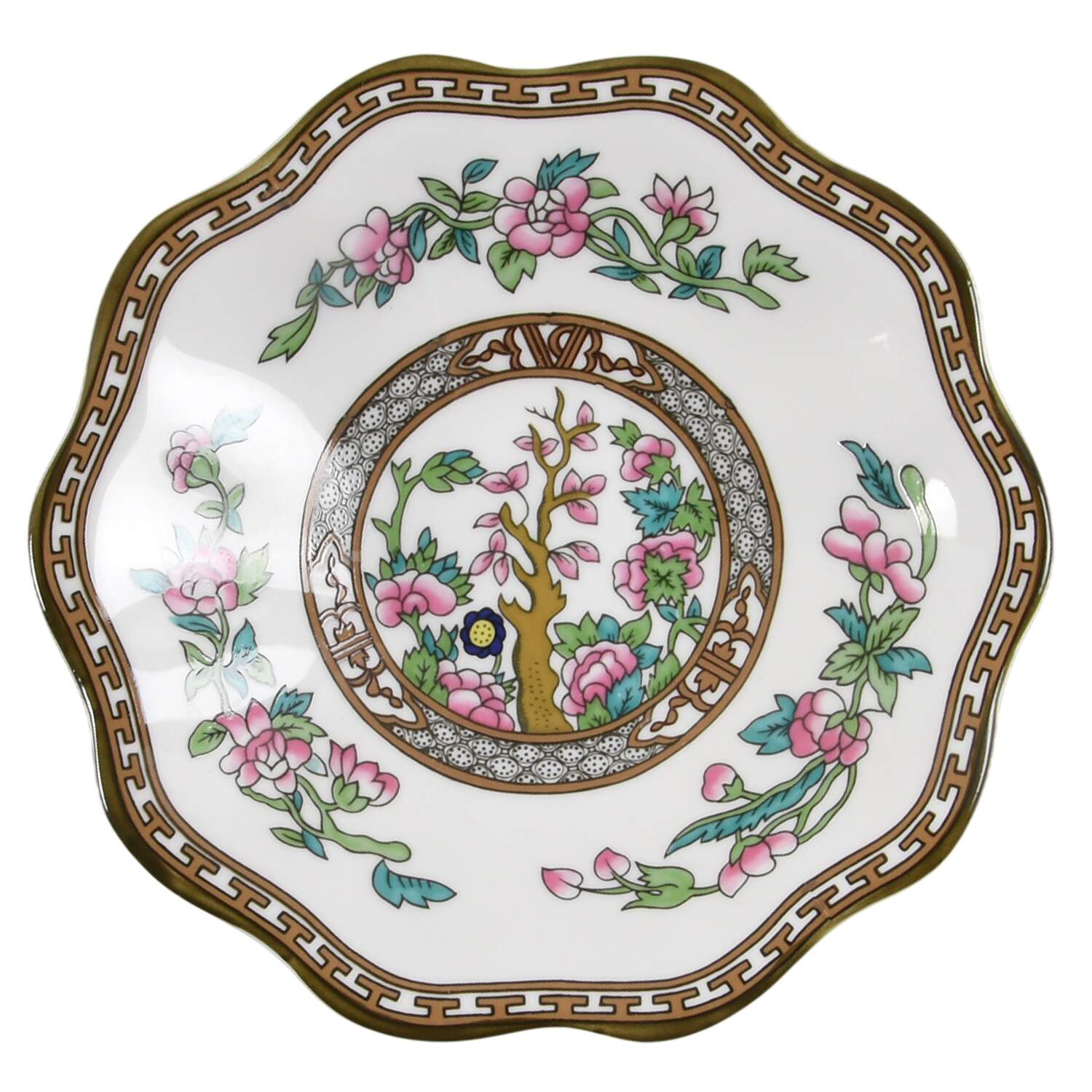 Indian Tree Multicolor (Scalloped, Newer) Saucer for Flat Cup by Coalport-1