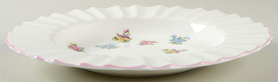 Floral Bouquet (Scalloped) Rim Soup Bowl by Crown Staffordshire-1