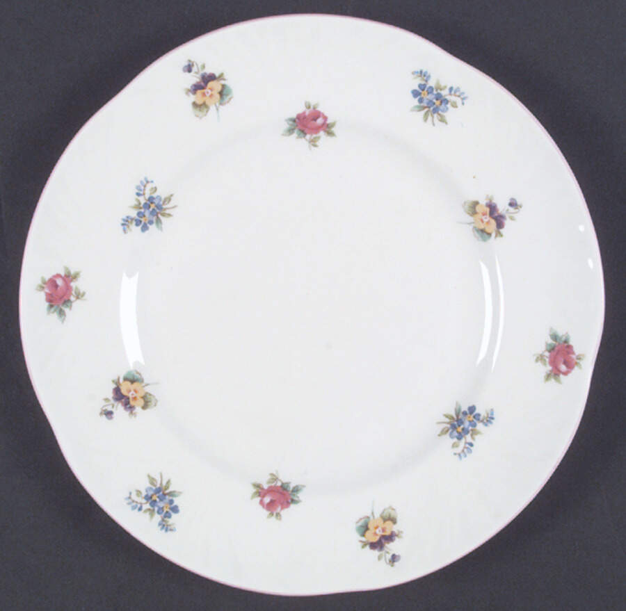 Floral Bouquet (Scalloped) Salad Plate by Crown Staffordshire-1