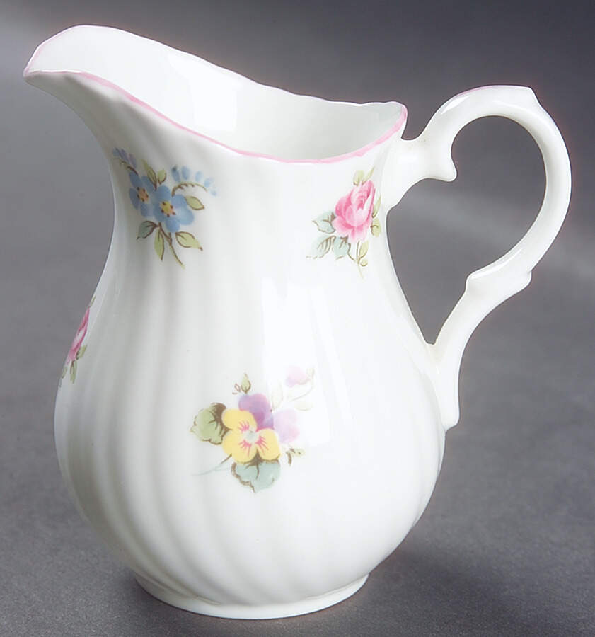 Floral Bouquet (Scalloped) Mini Creamer by Crown Staffordshire-1