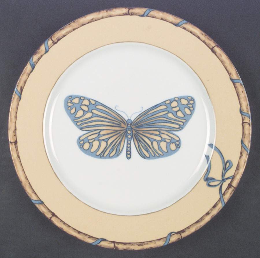 Butterfly Bamboo Salad/Dessert Plate by Lynn Chase-1